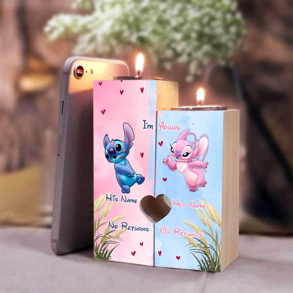 Personalized Ohana Candle Holder Custom Name Gift for Couples
