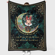 Load image into Gallery viewer, Personalized Mouse Blanket for Grandma with Grandkids Names - Unique Gift
