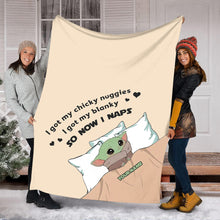 Load image into Gallery viewer, Personalized Baby Yoda Blanket Custom Name Gift for Kids
