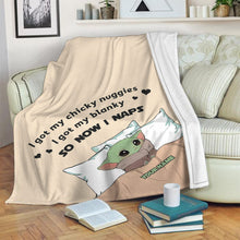 Load image into Gallery viewer, Personalized Baby Yoda Blanket Custom Name Gift for Kids
