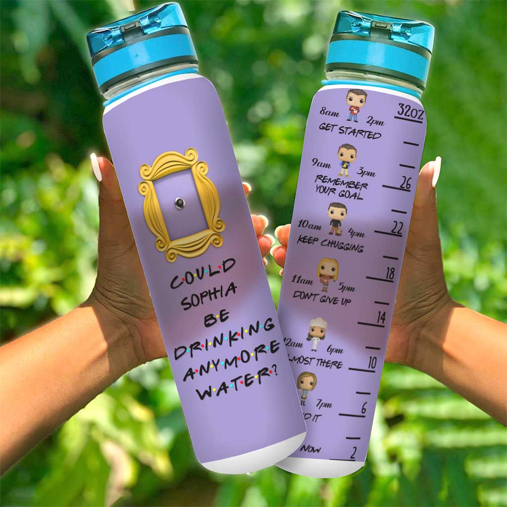 Personalized Water Tracker Bottle Custom Name 32oz Gift for Mom
