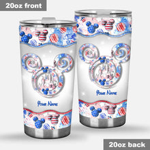 Load image into Gallery viewer, Personalized Independence Day Tumbler with Name - 4th of July Gift
