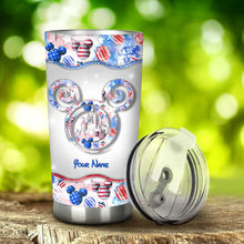 Load image into Gallery viewer, Personalized Independence Day Tumbler with Name - 4th of July Gift
