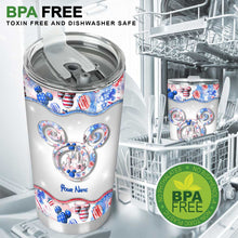 Load image into Gallery viewer, Personalized Independence Day Tumbler with Name - 4th of July Gift
