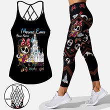 Load image into Gallery viewer, Personalized Cross Tank Top &amp; Leggings Set for Girls - Mouse Ears Gift
