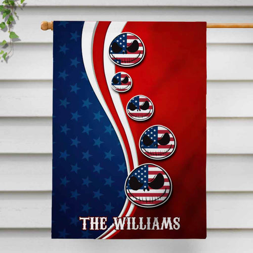 Personalized Nightmare House Flag Custom Family Name Gift