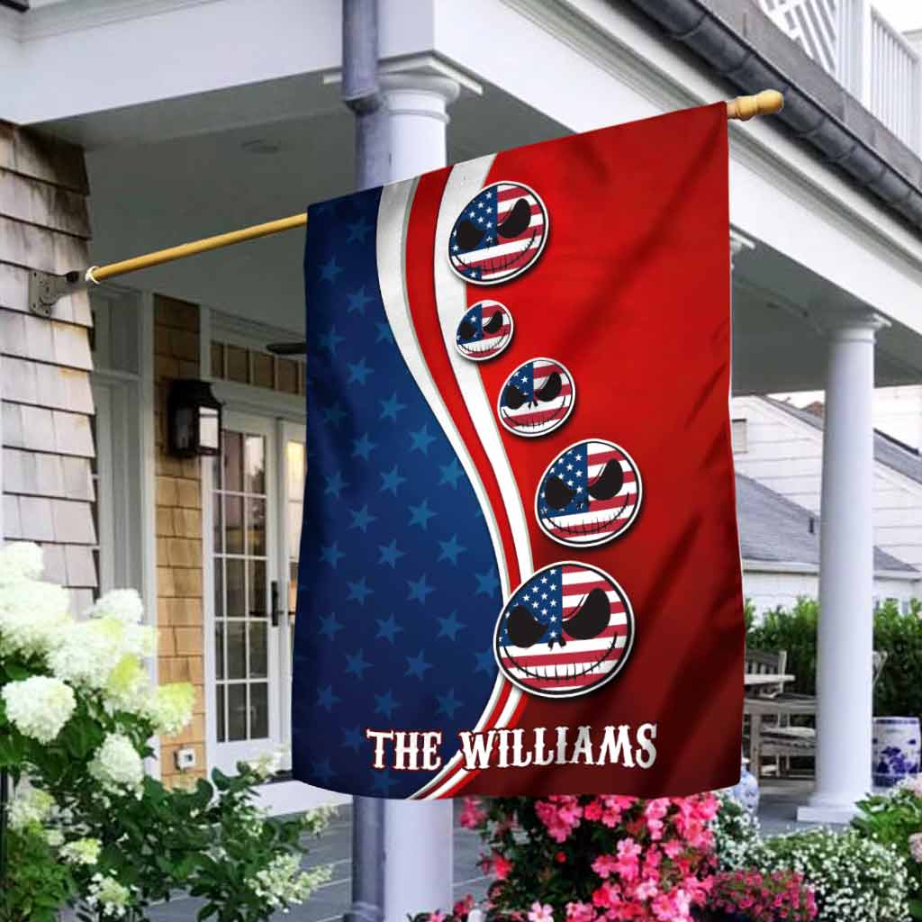 Personalized Nightmare House Flag Custom Family Name Gift