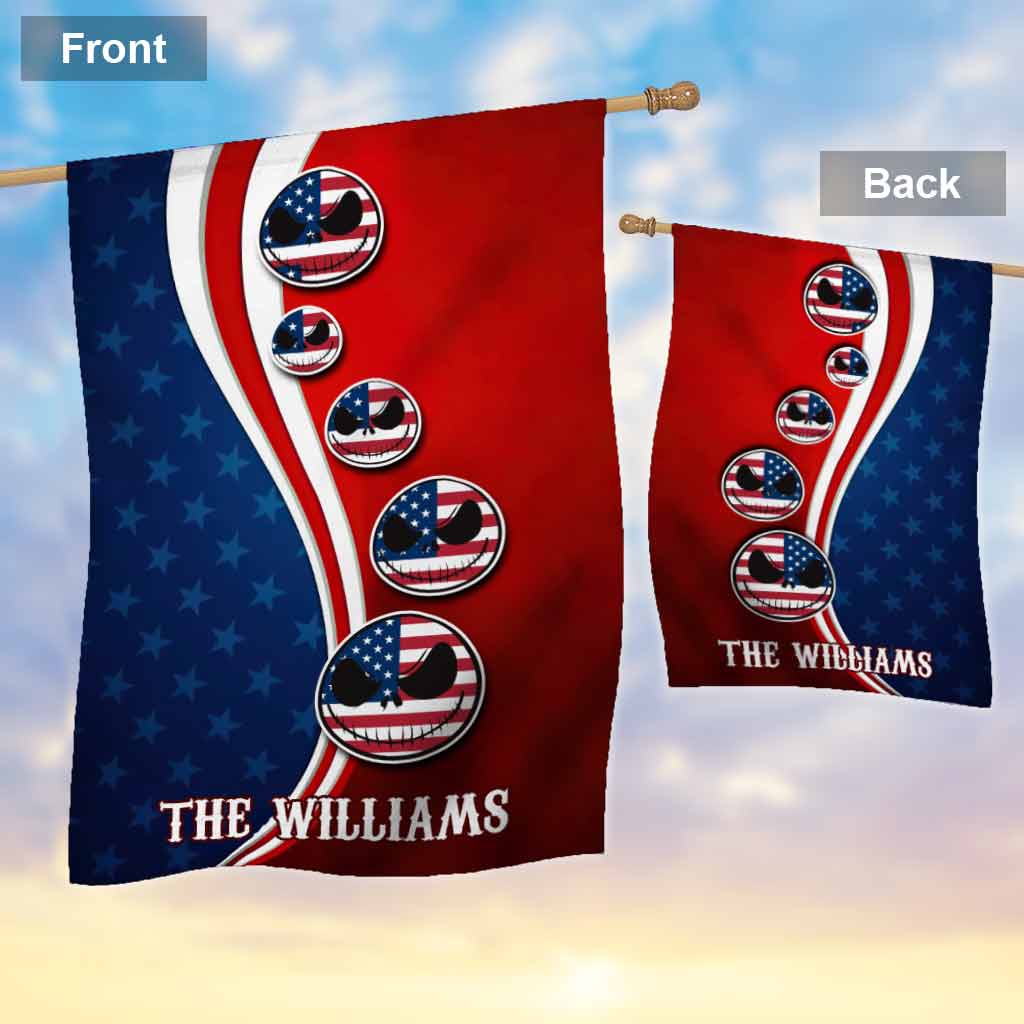 Personalized Nightmare House Flag Custom Family Name Gift