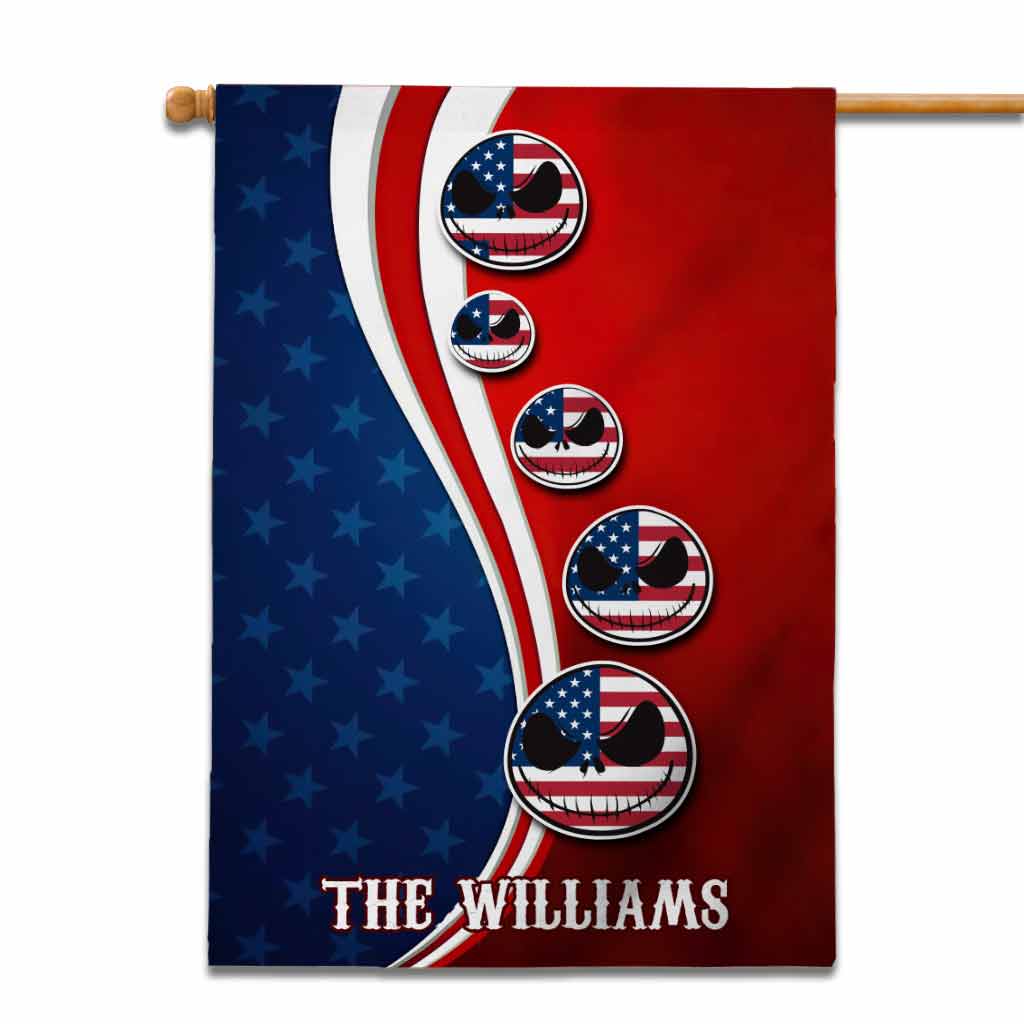 Personalized Nightmare House Flag Custom Family Name Gift