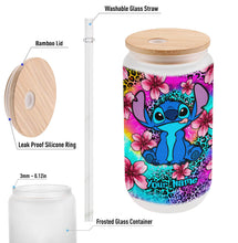 Load image into Gallery viewer, Personalized Glass Can with Straw Custom Name Gift for Mom

