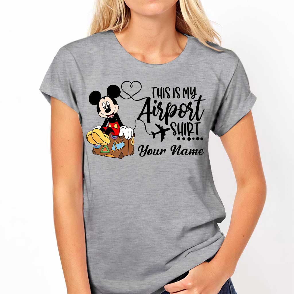 Personalized Airport Shirt Custom Name T-shirt & Hoodie for Travelers