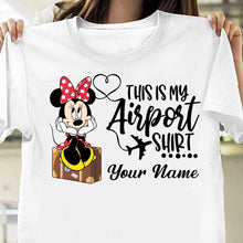Load image into Gallery viewer, Personalized Mouse Airport Shirt Custom Name T-shirt Hoodie Gift for Travelers
