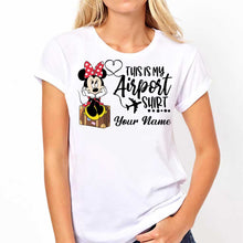 Load image into Gallery viewer, Personalized Mouse Airport Shirt Custom Name T-shirt Hoodie Gift for Travelers
