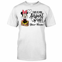 Load image into Gallery viewer, Personalized Mouse Airport Shirt Custom Name T-shirt Hoodie Gift for Travelers
