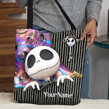Load image into Gallery viewer, Personalized Nightmare Tote Bag Custom Name Gift for Halloween

