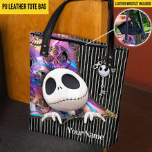 Load image into Gallery viewer, Personalized Nightmare Tote Bag Custom Name Gift for Halloween
