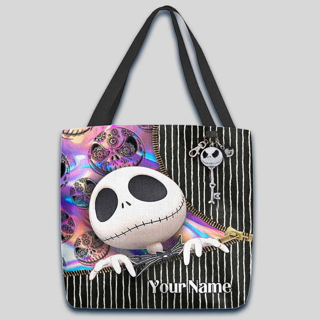 Personalized Nightmare Tote Bag Custom Name Gift for Halloween