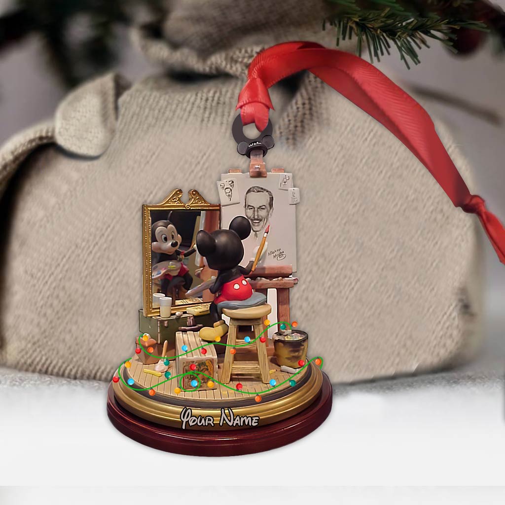 Personalized Christmas Mouse Ornament Custom Name Gift
