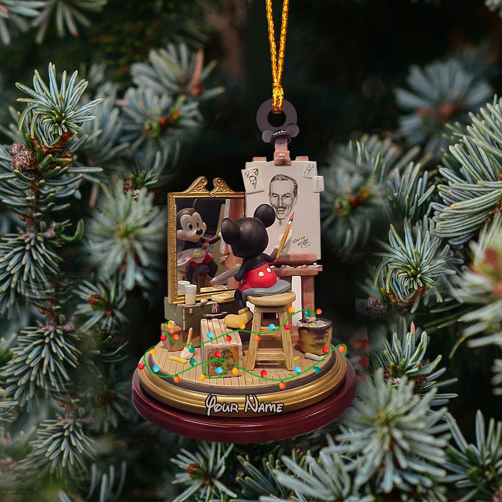 Personalized Christmas Mouse Ornament Custom Name Gift