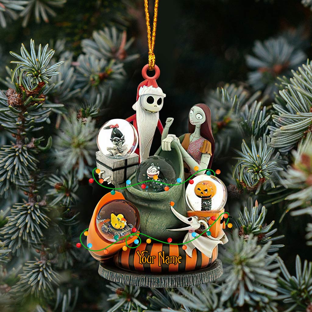 Personalized Nightmare Before Christmas Ornament with 3D Design for Unique Holiday Gift
