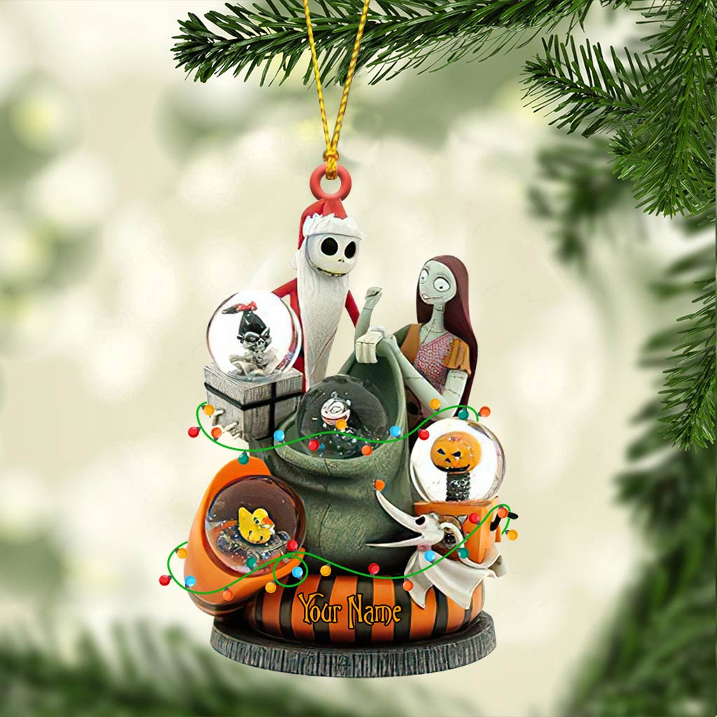 Personalized Nightmare Before Christmas Ornament with 3D Design for Unique Holiday Gift
