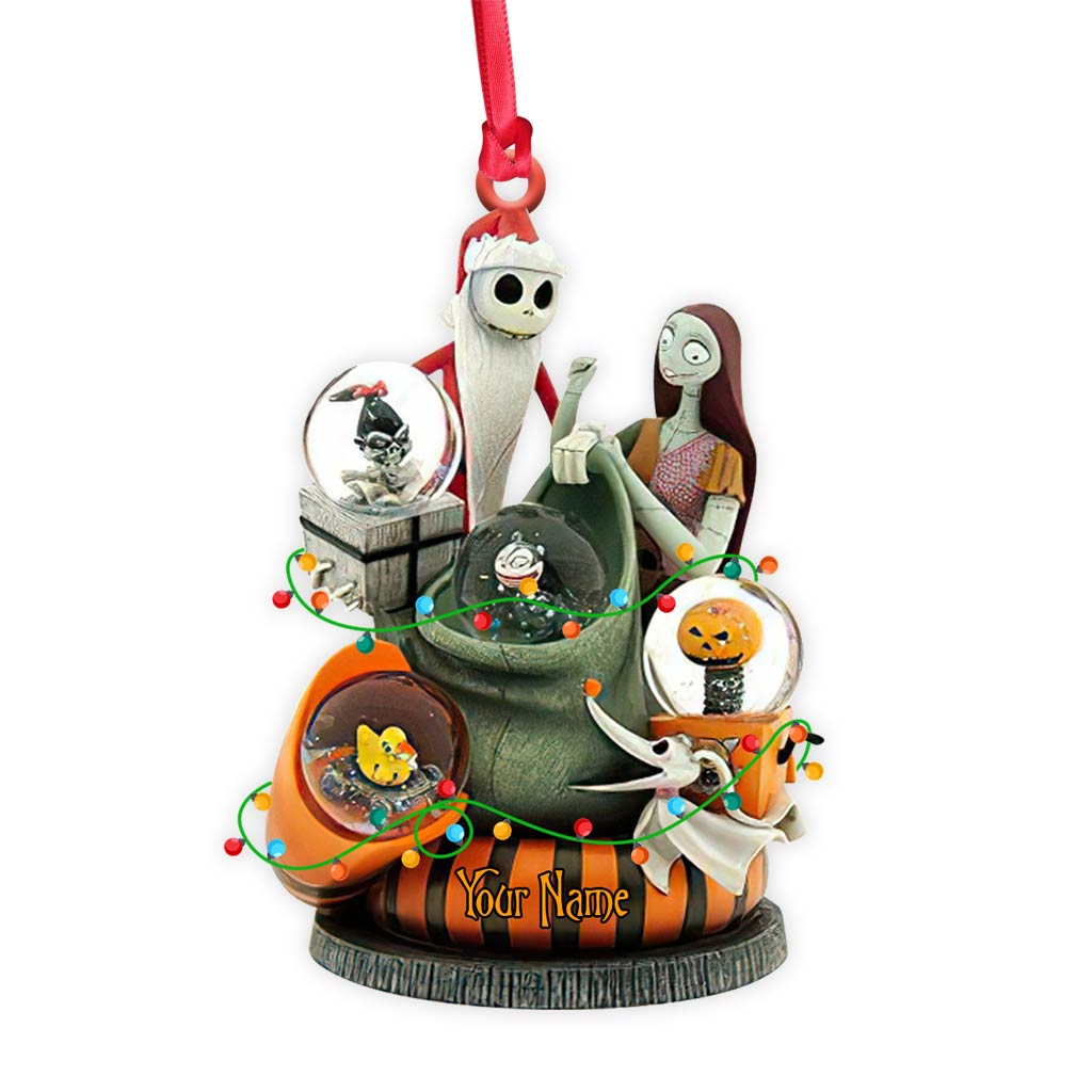 Personalized Nightmare Before Christmas Ornament with 3D Design for Unique Holiday Gift