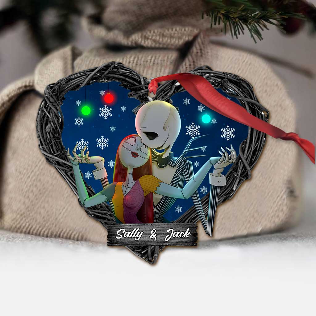 Personalized Nightmare Before Christmas Ornament Custom Name Gift for Couples