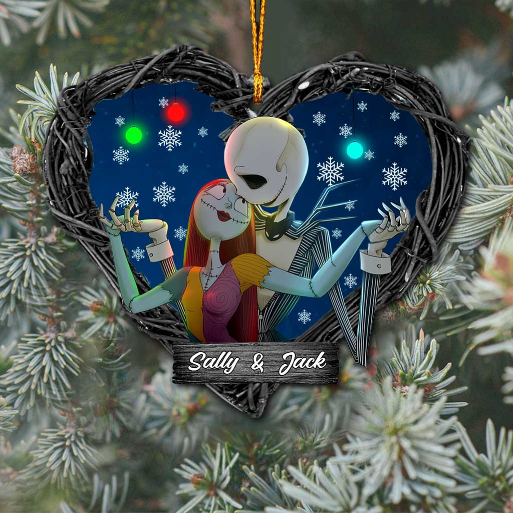 Personalized Nightmare Before Christmas Ornament Custom Name Gift for Couples