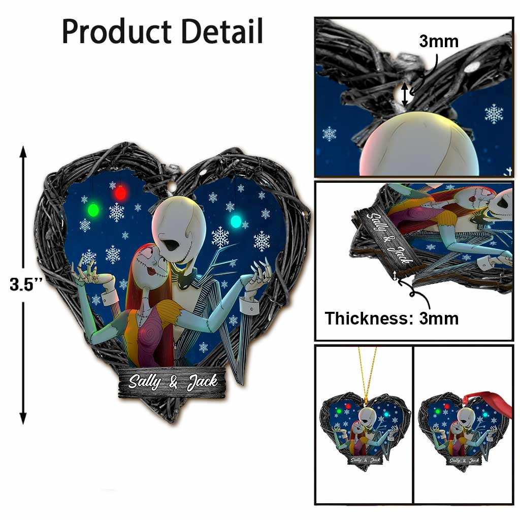 Personalized Nightmare Before Christmas Ornament Custom Name Gift for Couples