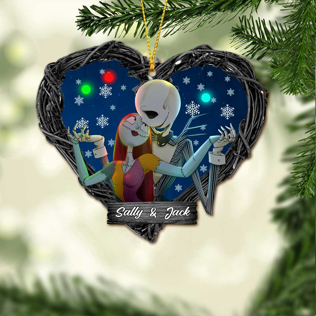 Personalized Nightmare Before Christmas Ornament Custom Name Gift for Couples