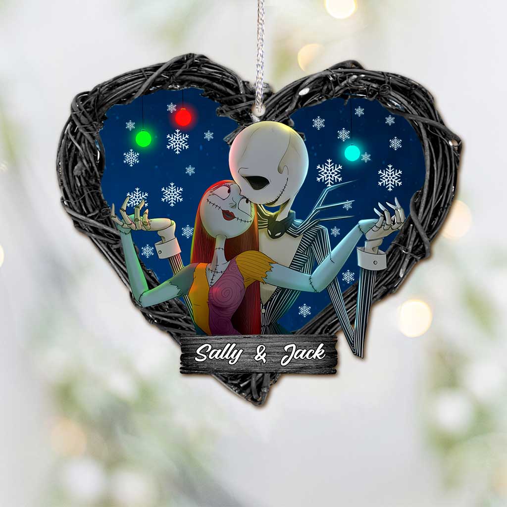 Personalized Nightmare Before Christmas Ornament Custom Name Gift for Couples