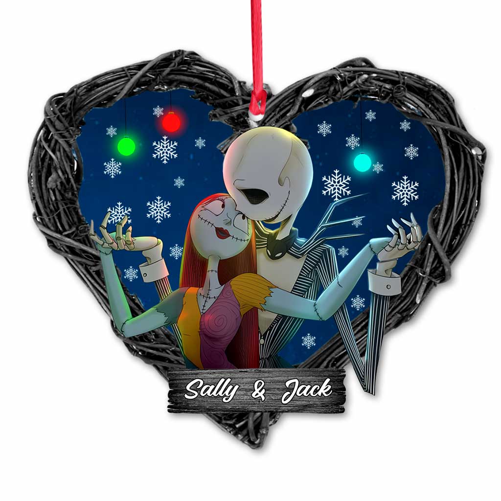 Personalized Nightmare Before Christmas Ornament Custom Name Gift for Couples