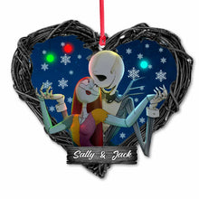 Load image into Gallery viewer, Personalized Nightmare Before Christmas Ornament Custom Name Gift for Couples
