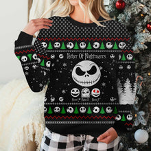 Load image into Gallery viewer, Personalized Father Of Nightmares Christmas Sweater Gift
