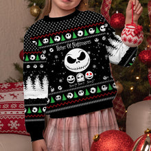 Load image into Gallery viewer, Personalized Father Of Nightmares Christmas Sweater Gift
