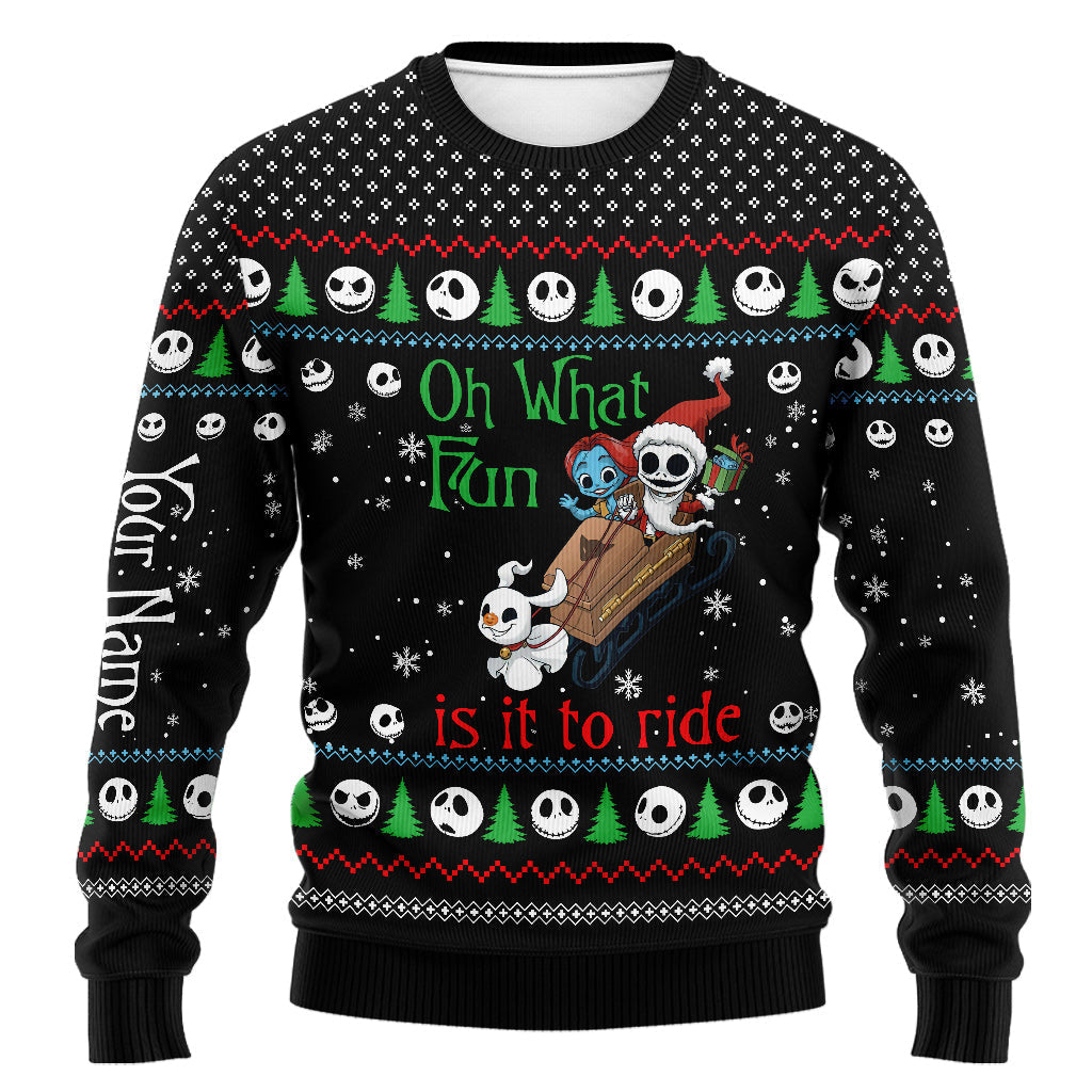 Personalized Christmas Nightmare Sweater Custom Design Gift