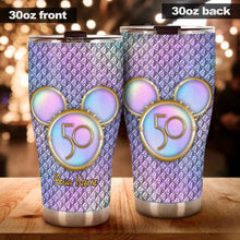 Load image into Gallery viewer, Personalized 50th Anniversary Mouse Tumbler Custom Name Gift
