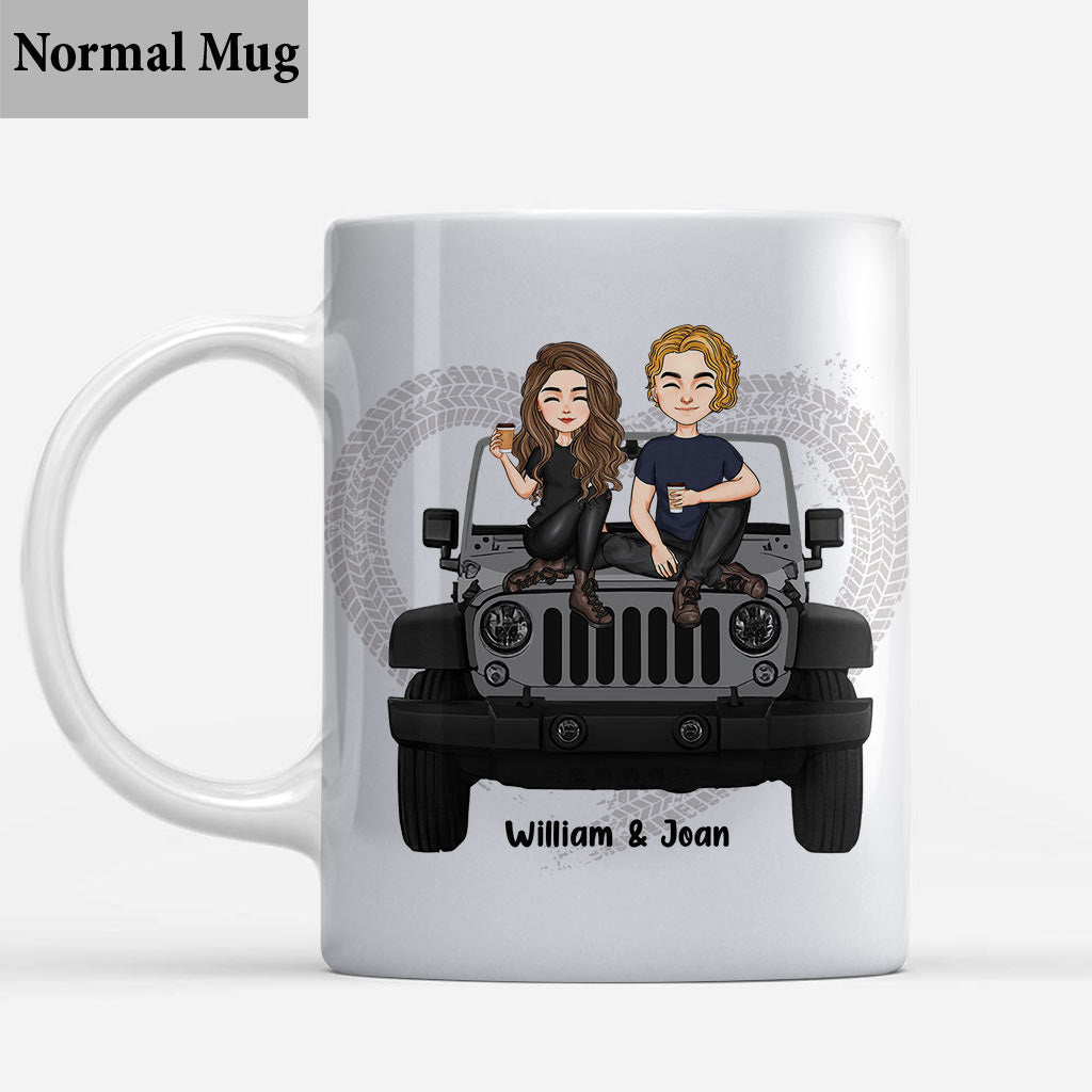 Personalized Couple Car Mug Custom Name 11oz Gift for Anniversary