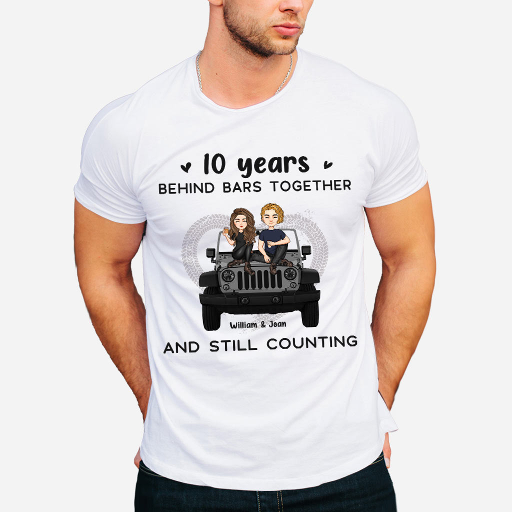 Personalized Couple T-shirt & Hoodie 10 Years Behind Bars Gift