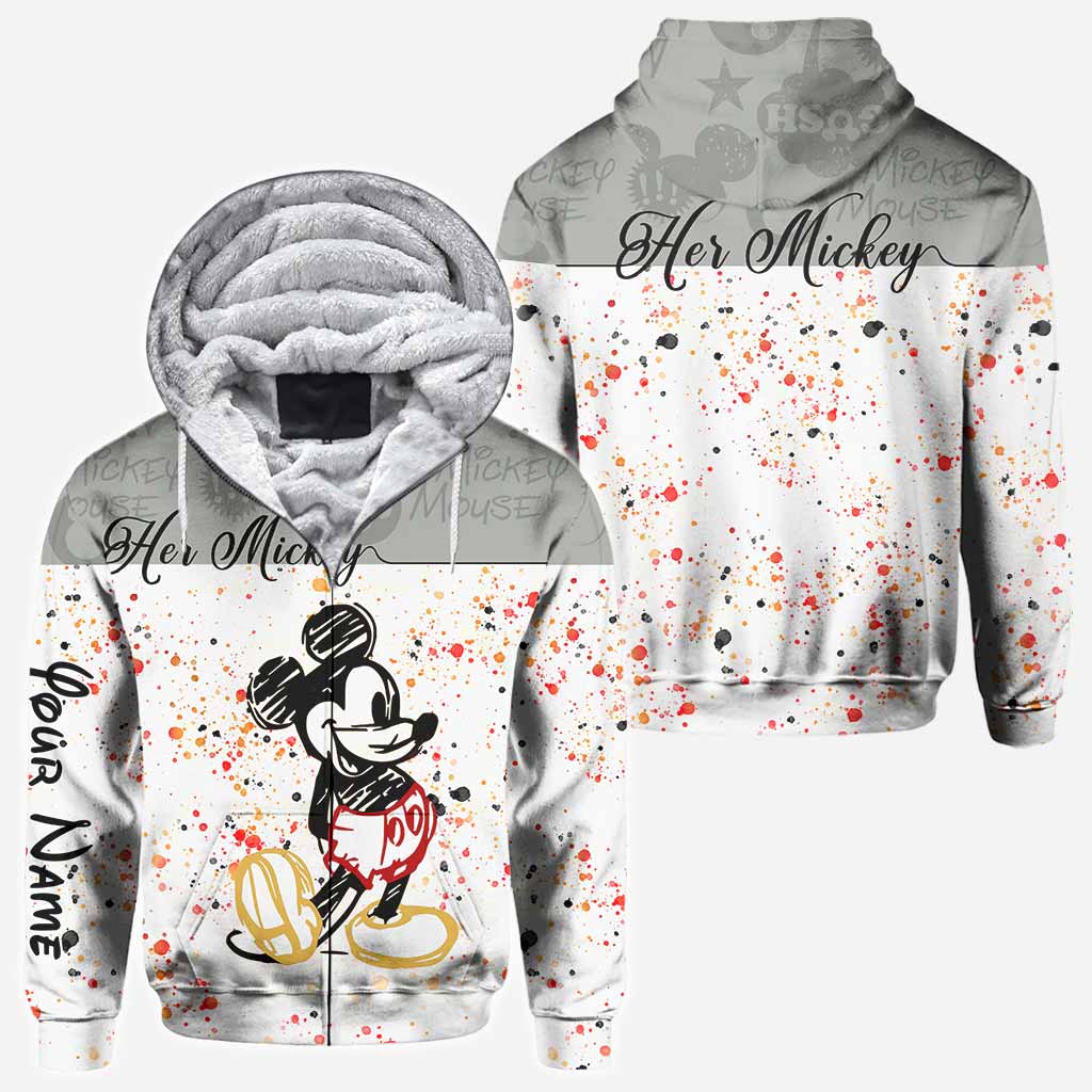 Personalized Couple Mouse Hoodies Custom Name Gift for Him & Her