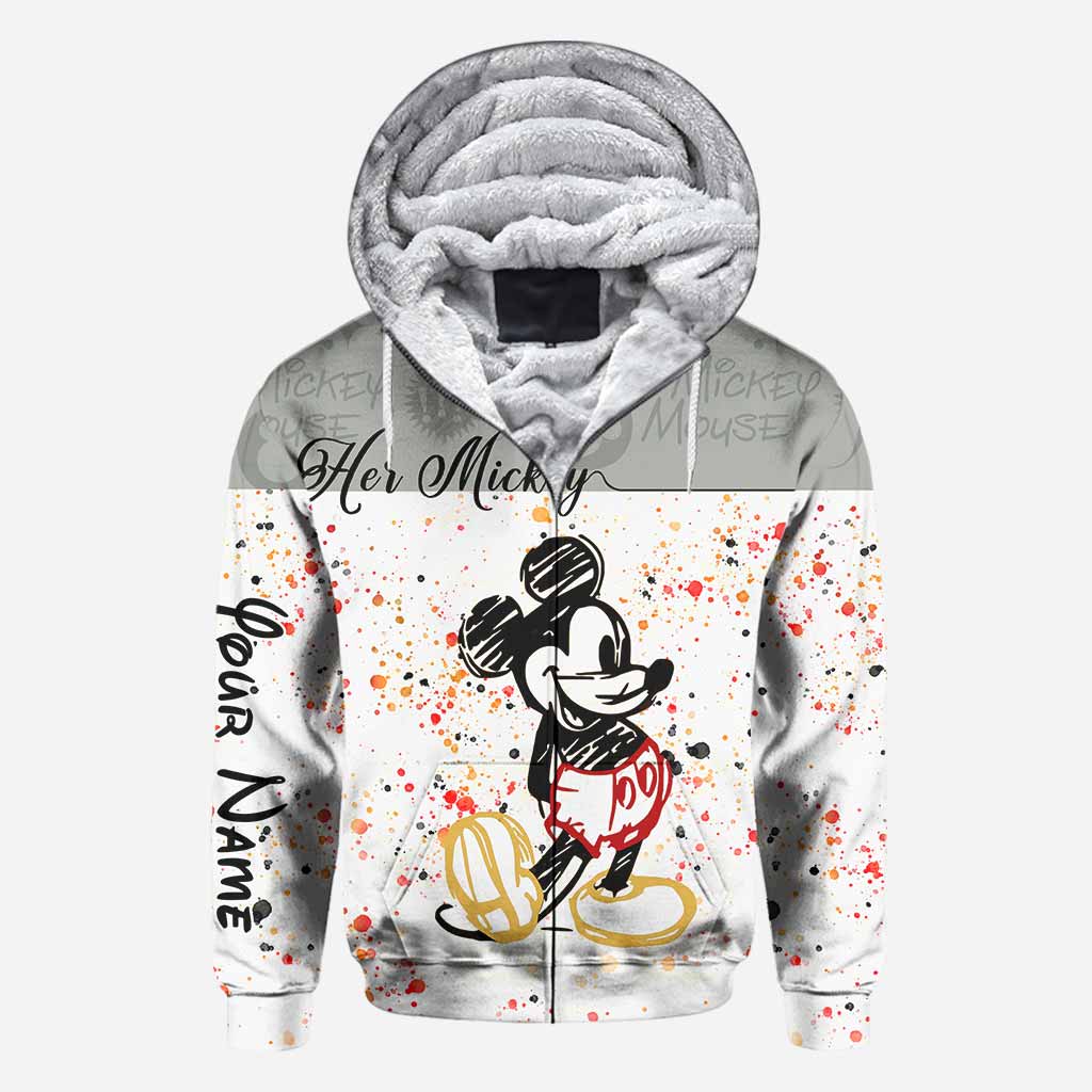 Personalized Couple Mouse Hoodies Custom Name Gift for Him & Her