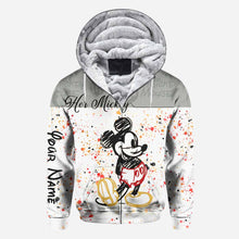 Load image into Gallery viewer, Personalized Couple Mouse Hoodies Custom Name Gift for Him &amp; Her
