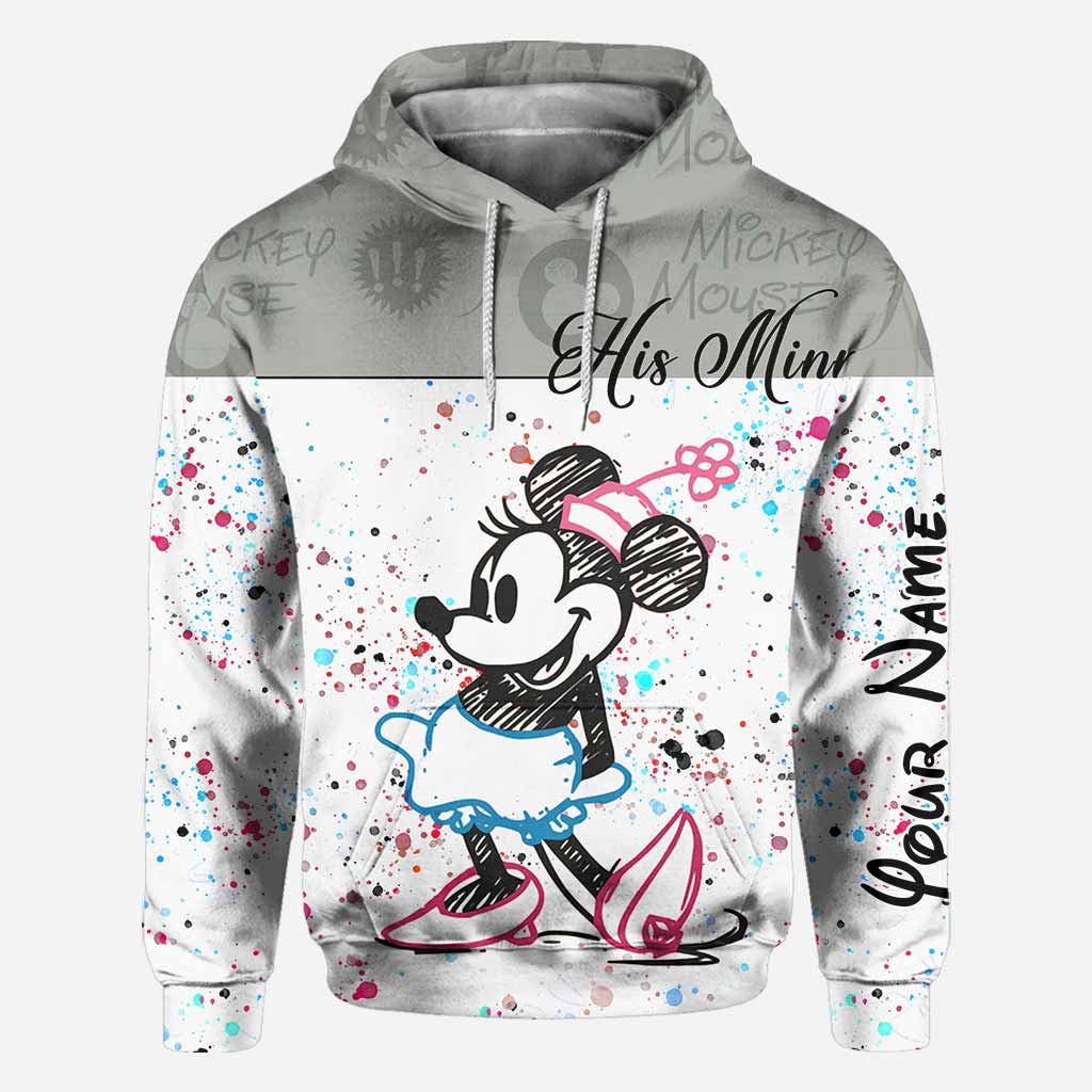 Personalized Couple Mouse Hoodies Custom Name Gift for Him & Her