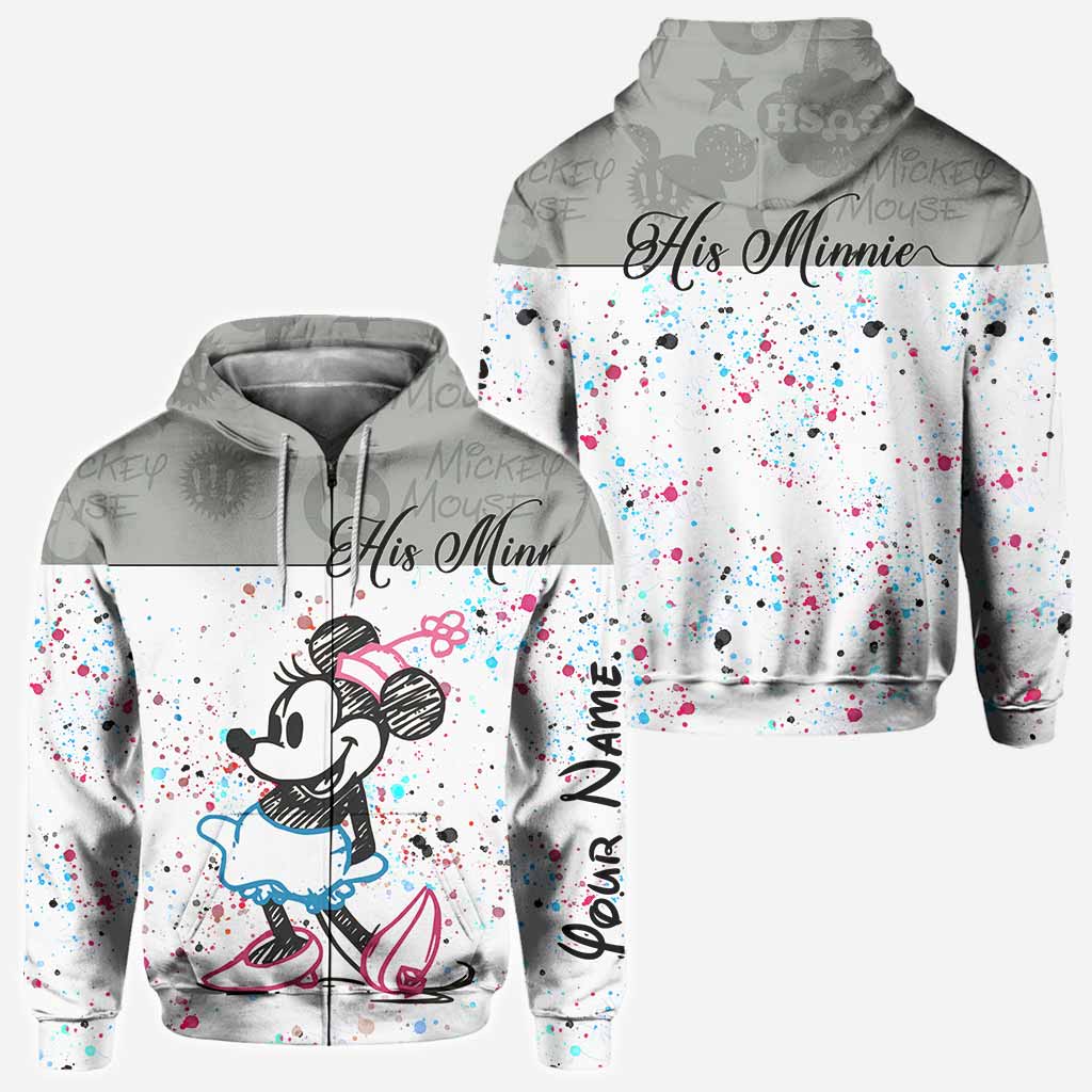 Personalized Couple Mouse Hoodies Custom Name Gift for Him & Her