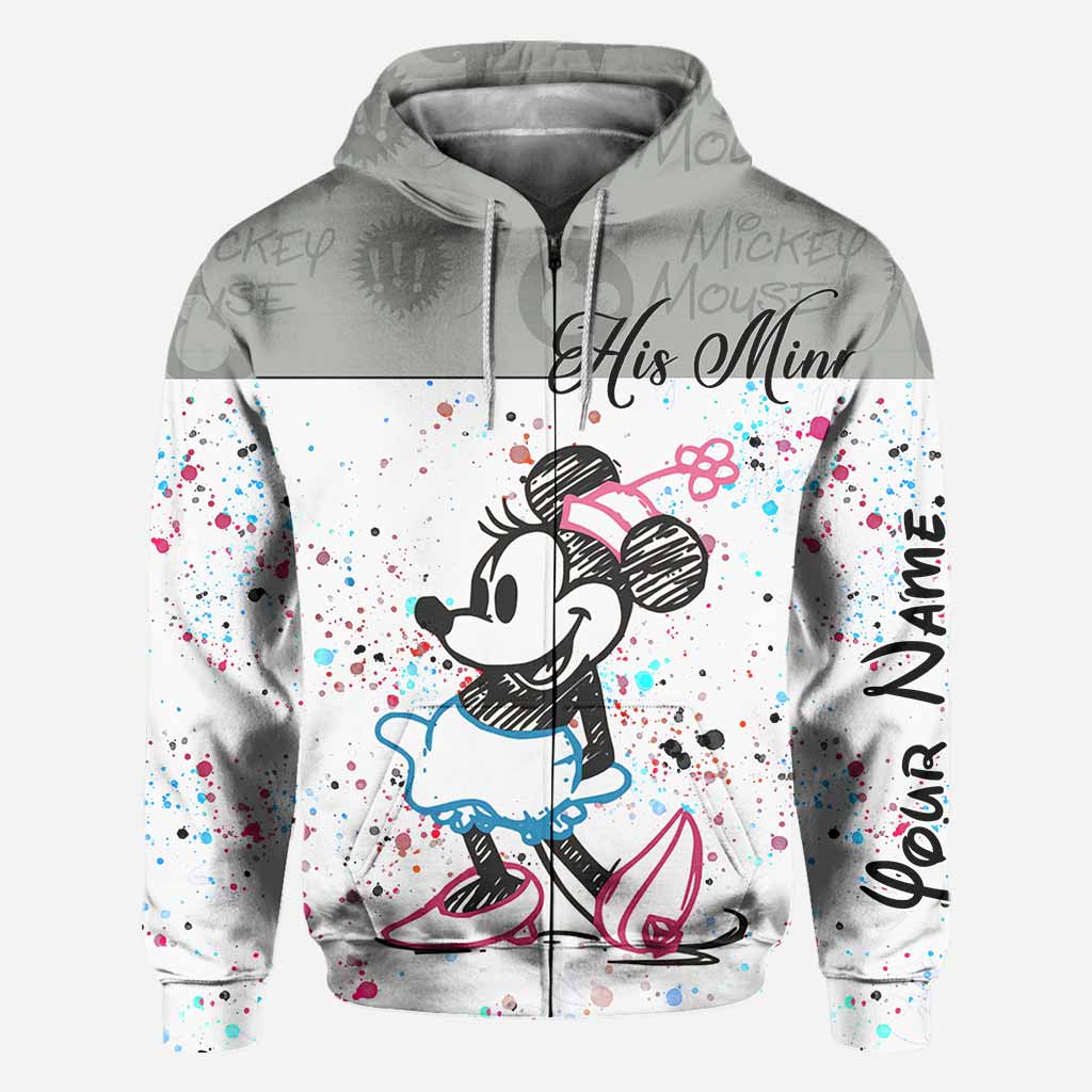 Personalized Couple Mouse Hoodies Custom Name Gift for Him & Her