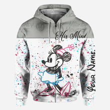 Load image into Gallery viewer, Personalized Couple Mouse Hoodies Custom Name Gift for Him &amp; Her
