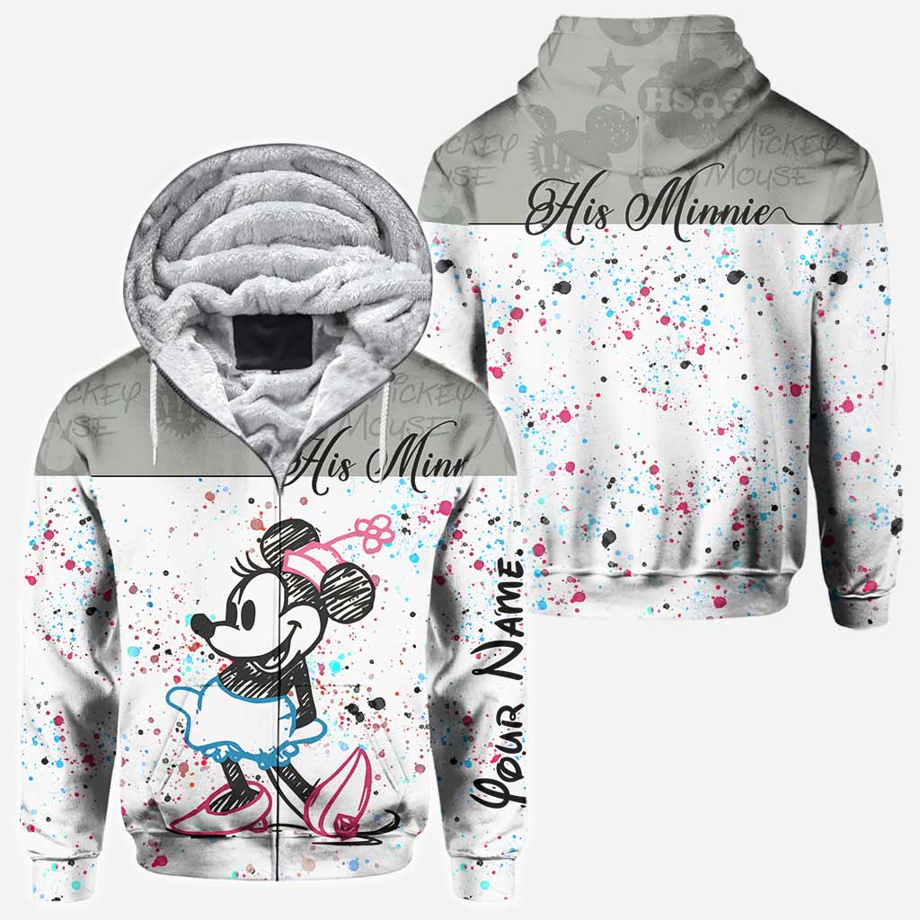 Personalized Couple Mouse Hoodies Custom Name Gift for Him & Her
