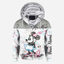 Load image into Gallery viewer, Personalized Couple Mouse Hoodies Custom Name Gift for Him &amp; Her
