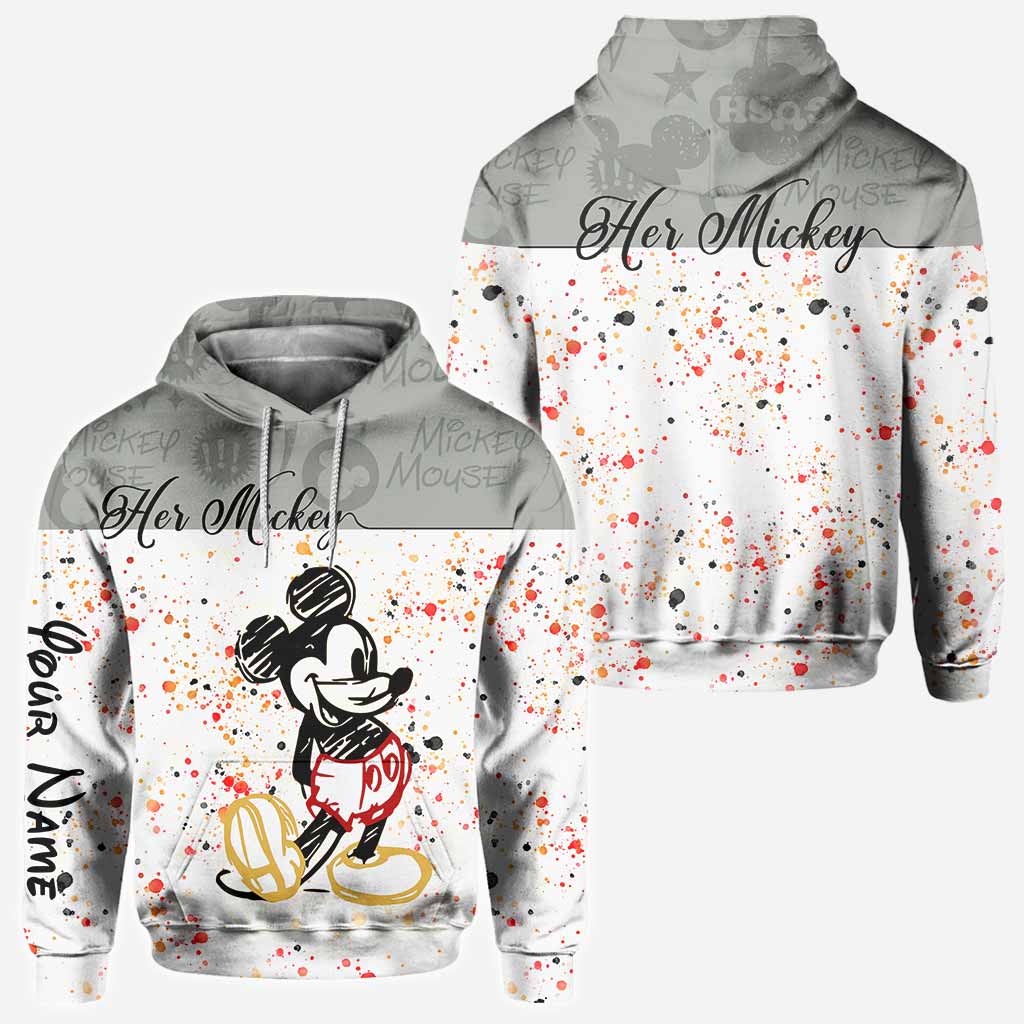 Personalized Couple Mouse Hoodies Custom Name Gift for Him & Her