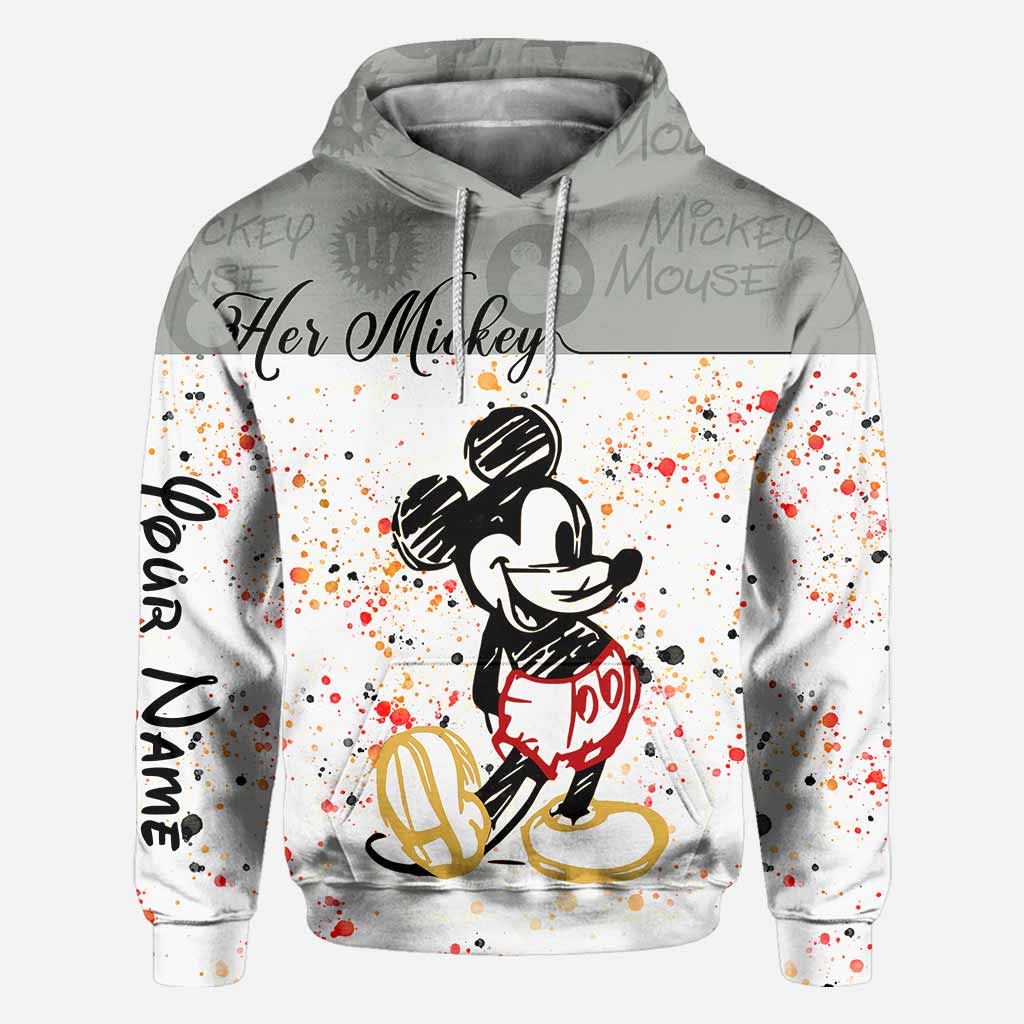 Personalized Couple Mouse Hoodies Custom Name Gift for Him & Her